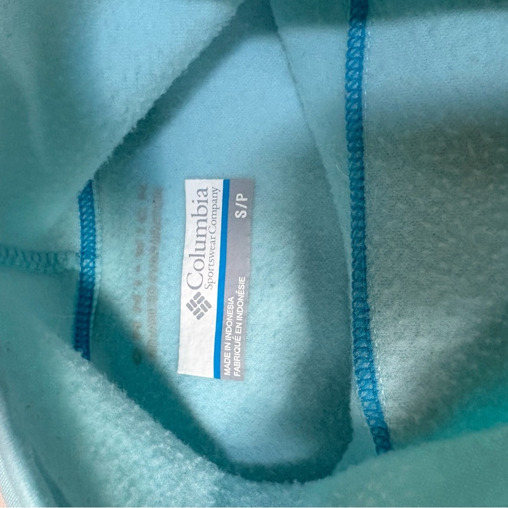 Columbia Sky Blue Fleece Pullover - Mock Turtleneck